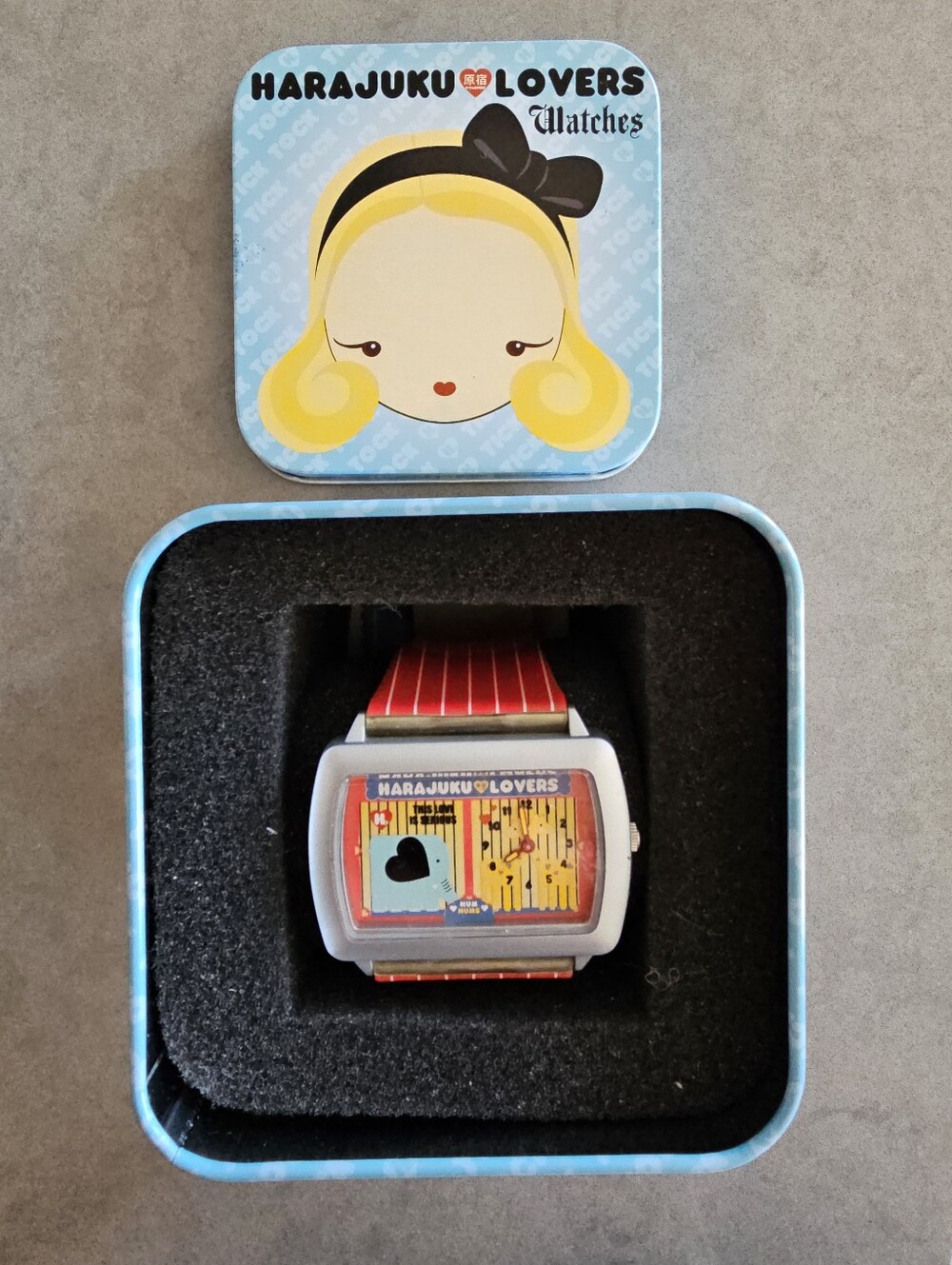 NWT Vintage Y2K Gwen Stefani Harajuku Lovers Animal Crackers Watch With Tin